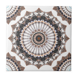 Black and Tan Mandala Pattern タイル