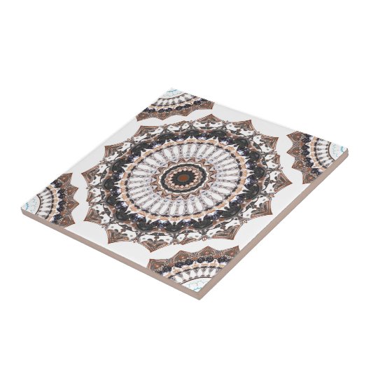 Black and Tan Mandala Pattern タイル (側面)