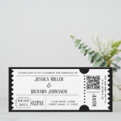 Black And Waitパーティーのチケット招待状 招待状 (スタンド正面)