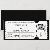 Black And Waitパーティーのチケット招待状 招待状 (正面/裏面)