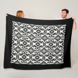Black and White フリースブランケット