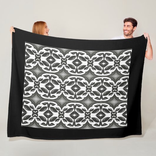 Black and White フリースブランケット (インサイチュ)