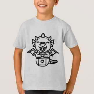 BLACK AND WHITE #13 - Tiny dragon in my pocket Tシャツ