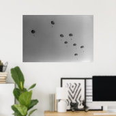 Black and White 1968 Paratrooper Show ポスター (ホームオフィス)