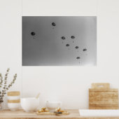 Black and White 1968 Paratrooper Show ポスター (キッチン)