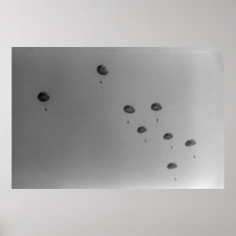 Black and White 1968 Paratrooper Show ポスター