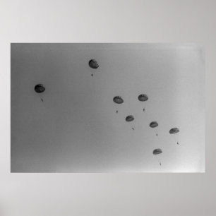 Black and White 1968 Paratrooper Show ポスター