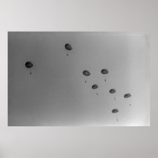 Black and White 1968 Paratrooper Show ポスター