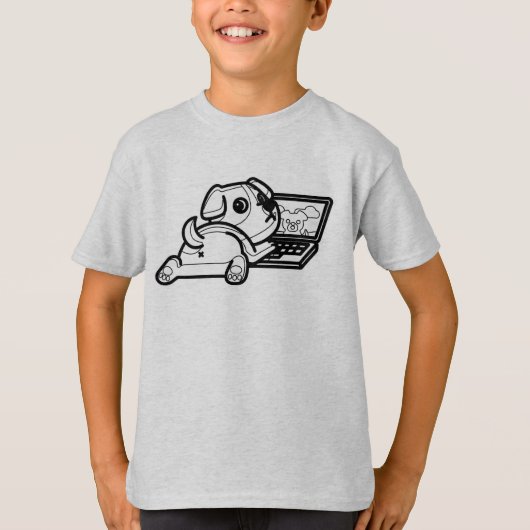 BLACK AND WHITE #53 - デザイナーズ ドッグ Tシャツ (正面)