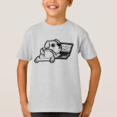 BLACK AND WHITE #53 - A designer dog Tシャツ (正面)