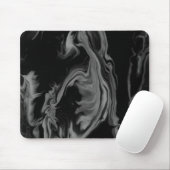 Black and White Abstract Art on a Thick Computer マウスパッド (マウス)