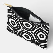 Black and White Abstract Geometric Pattern アクセサリーポーチ (見開き)