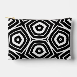 Black and White Abstract Geometric Pattern アクセサリーポーチ