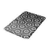 Black and White Abstract Geometric Pattern バスマット (アングル)