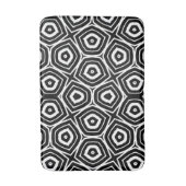 Black and White Abstract Geometric Pattern バスマット (正面縦)