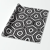 Black and White Abstract Geometric Pattern ラッピングペーパー (アンロールド)
