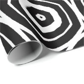 Black and White Abstract Geometric Pattern ラッピングペーパー (ロールコーナー)