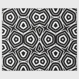 Black and White Abstract Geometric Pattern ラッピングペーパー
