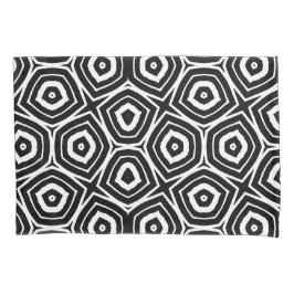 Black and White Abstract Geometric Pattern 枕カバー