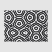 Black and White Abstract Geometric Pattern 薄葉紙 (正面)