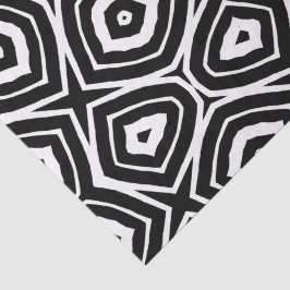 Black and White Abstract Geometric Pattern 薄葉紙