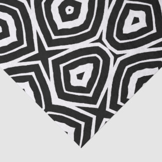 Black and White Abstract Geometric Pattern 薄葉紙