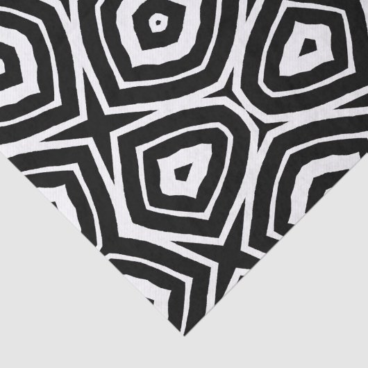 Black and White Abstract Geometric Pattern 薄葉紙 (詳細)