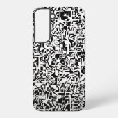 Black and White Abstract Geometric Pattern Samsung Galaxyケース (裏面)