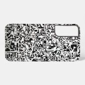 Black and White Abstract Geometric Pattern Samsung Galaxyケース (裏面横)