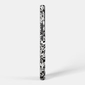 Black and White Abstract Geometric Pattern Samsung Galaxyケース (右側面)