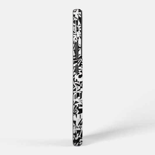 Black and White Abstract Geometric Pattern Samsung Galaxyケース (右側面)