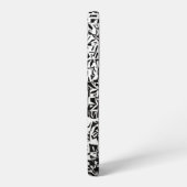 Black and White Abstract Geometric Pattern Samsung Galaxyケース (左側面)