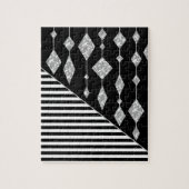Black and white, abstract, geometric, simple, Scan ジグソーパズル (縦)