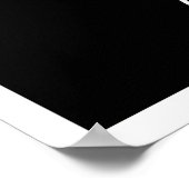 Black and White Abstract Lines Print - Flowing ポスター (角)