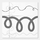 Black and White Abstract Lines Wallpaper 壁紙 (正面)