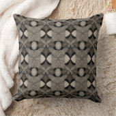 Black and White Abstract Throw Pillow クッション (ブランケット)