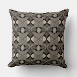 Black and White Abstract Throw Pillow クッション