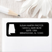 Black and White Alabama Modern Minimalist ラベル (インサイチュ)