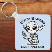 Black and White Alien  キーホルダー (正面)