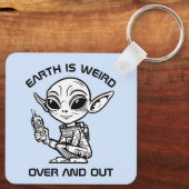 Black and White Alien  キーホルダー (裏面)