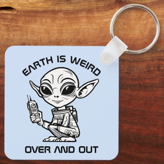 Black and White Alien  キーホルダー (裏面)