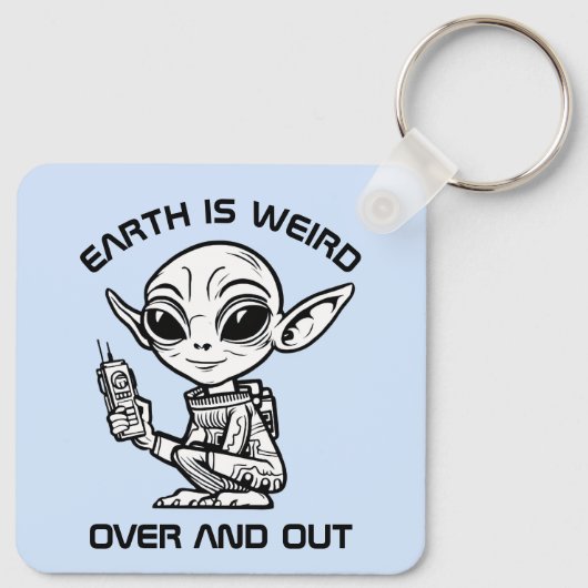 Black and White Alien  キーホルダー (裏面)