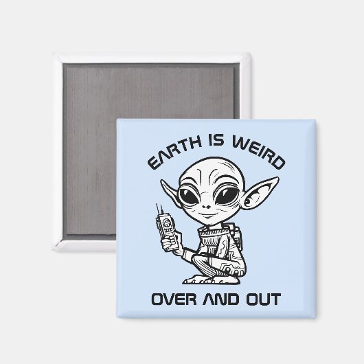 Black and White Alien  マグネット (正面/裏面)