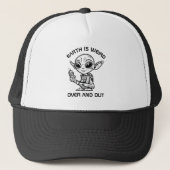 Black and White Alien Hat キャップ (正面)