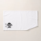 Black And White Angel Fish Design Monogrammed バスタオルセット (ハンドタオル)