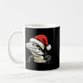 Black And White Argentine Tegu Christmas Ugly Xmas コーヒーマグカップ (左)