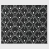 Black and white art-deco seamless pattern ラッピングペーパー (フラット)