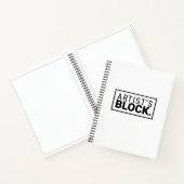 Black and White "Artist's Block" Spiral Notebook ノートブック (内部)