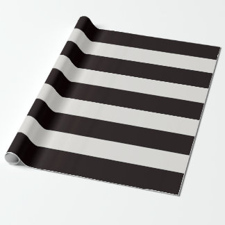 Black and White Awning Stripes ラッピングペーパー