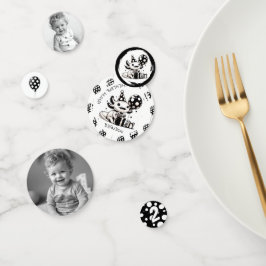 Black and White Axolotl & Balloons Birthday コンフェッティ